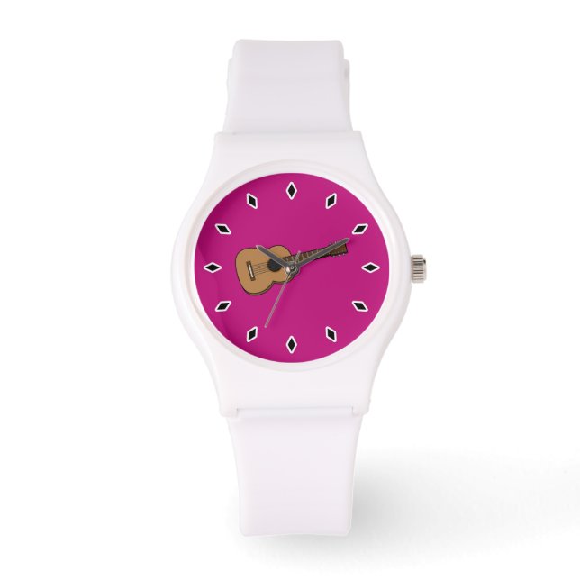 Gitarren-Cartoon Armbanduhr (Vorderseite)