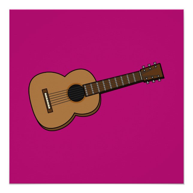 Gitarren-Cartoon Poster (Vorderseite)