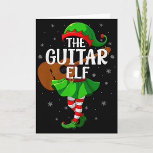 Gitarren-Elf Weihnachten Mädchen Frauen Elf-Truppe Karte