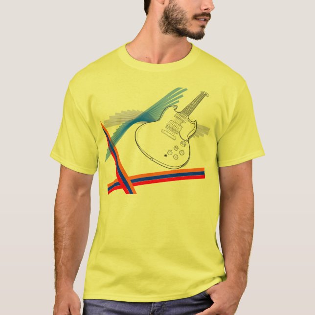 Gitarren-Entwurf T-Shirt (Vorderseite)