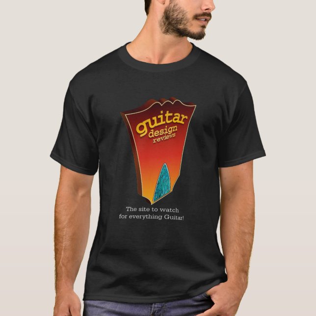 Gitarren-Entwurfs-Bericht-Dunkelheits-T-Shirt T-Shirt (Vorderseite)