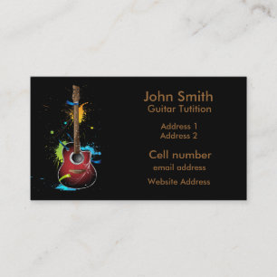 Gitarren-Farbe platsch Visitenkarte