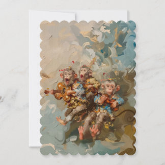 Gitarren - flache Einladung: 12,7 cm x 17,8 cm Einladung