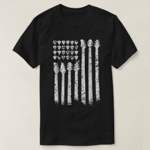 Gitarren-Flaggen-Picks Musik-Kunst T-Shirt
