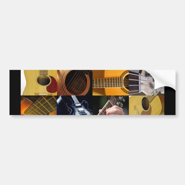 Gitarren-Foto-Collage Autoaufkleber (Vorne)