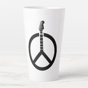Gitarren-Friedenszeichen Milchtasse