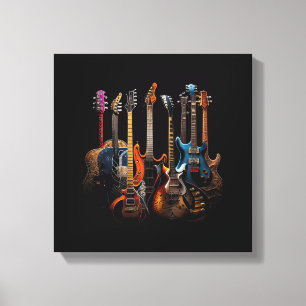 Gitarren für Gitarristen Geschenk Leinwanddruck