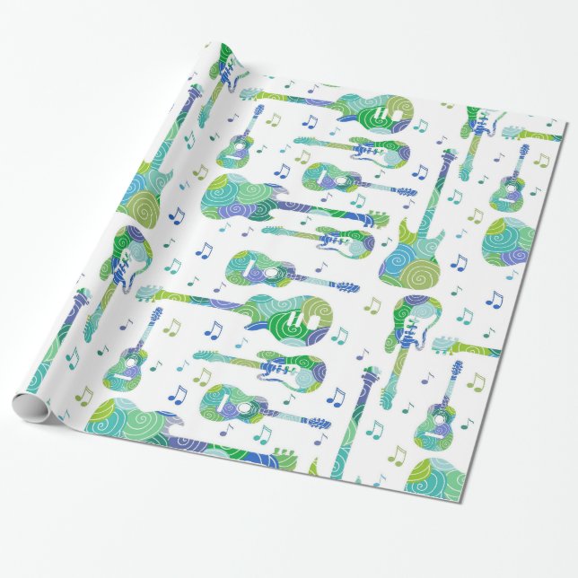 Gitarren Geschenkpapier (Ungerollt)