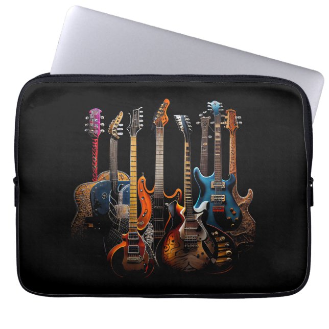 Gitarren Gitarristen Geschenk Laptopschutzhülle (Vorderseite)