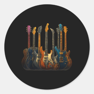 Gitarren Gitarristen Musik Gitarre Geschenke Für M Runder Aufkleber