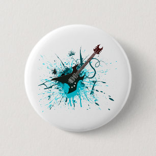 Gitarren-Graffiti - Emo Rockmusik-Band-Alternative Button