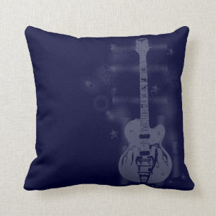 Gitarren Grafik Blaue Kissen