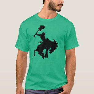 Gitarren-Heldrodeocowboy zu Pferd T-Shirt