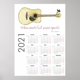 Gitarren-Kalender 2021 Poster