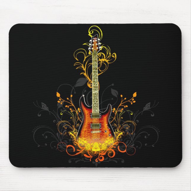Gitarren-Kunst 1 Mousepad (Vorne)