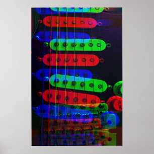 Gitarren-Lieferwagen-Stapel-Plakat Poster