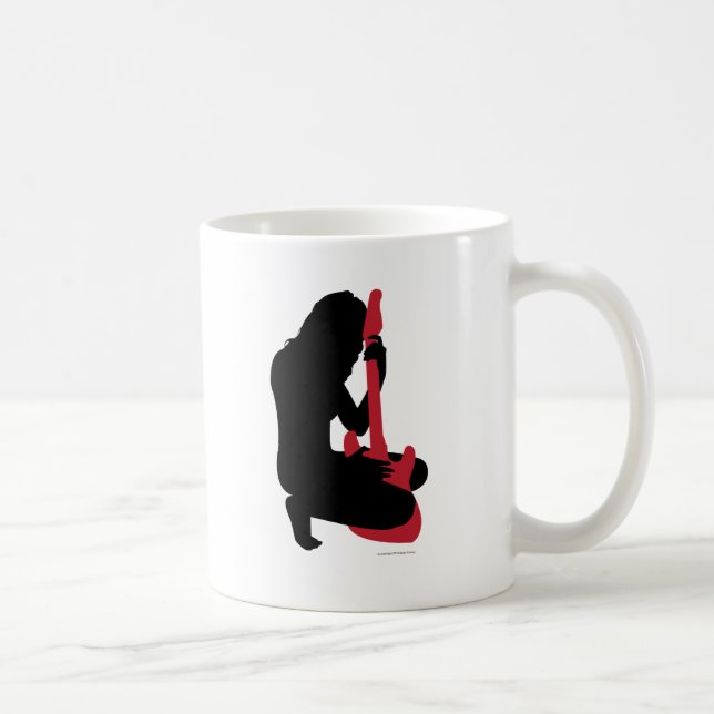 Gitarren-Mädchen Kaffeetasse (Rechts)