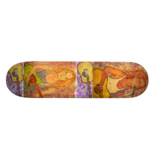 Gitarren-Mädchen-Kunst Skateboard