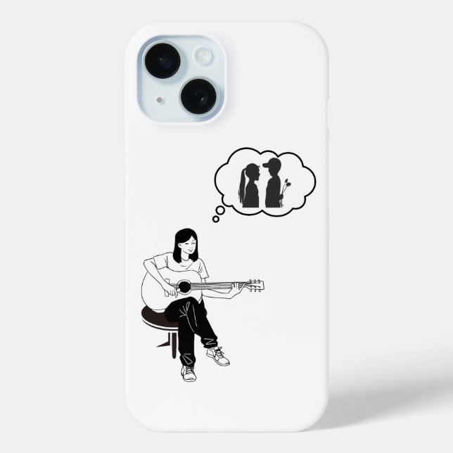 Gitarren-Mädchen-Tagtraum-Handyhülle Case-Mate iPhone Hülle (Rückseite)