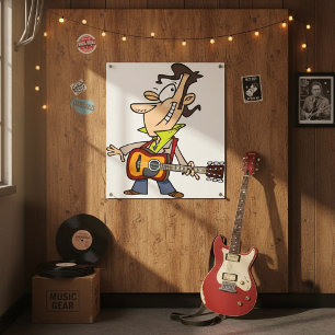 Gitarren-Mann Rockstar Poster