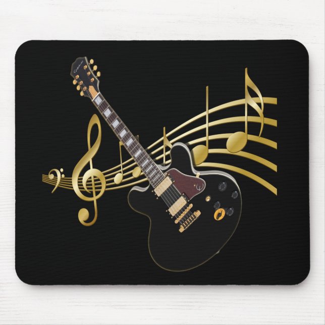 Gitarren-Musik-Mausunterlage Mousepad (Vorne)