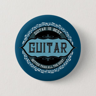 Gitarren-Musiknote Button