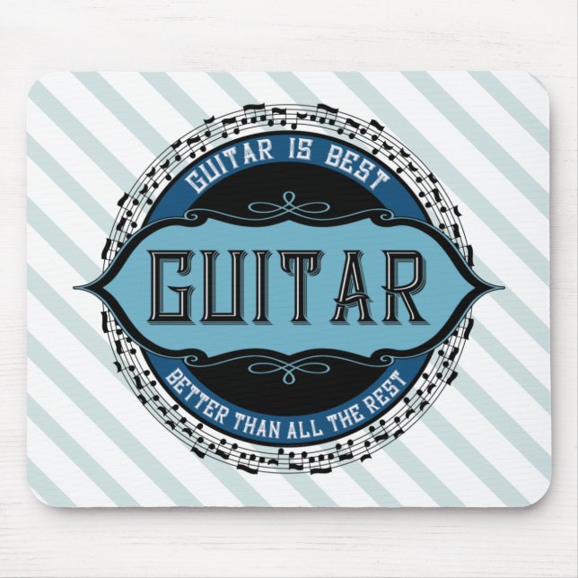 Gitarren-Musiknote Mousepad (Vorne)