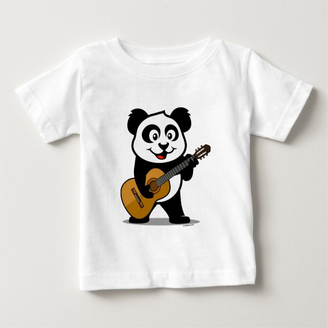 Gitarren-Panda Baby T-shirt (Vorderseite)