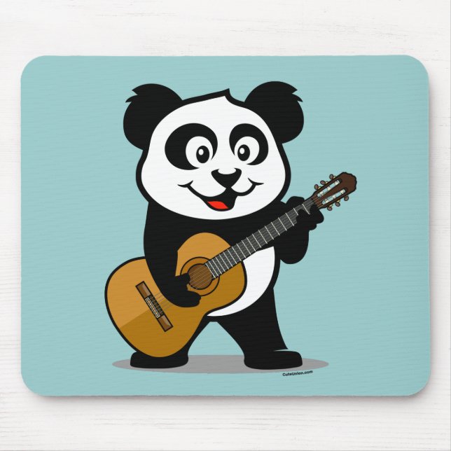 Gitarren-Panda Mousepad (Vorne)