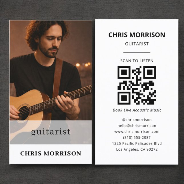 Gitarren-QR-Code-Foto Visitenkarte (Von Creator hochgeladen)
