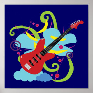 Gitarren-Solo-Traum Poster