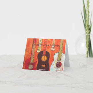 Gitarren, spielen Sie meine Herzschnüre. Karte