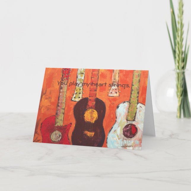 Gitarren, spielen Sie meine Herzschnüre. Karte (Vorderseite)