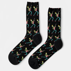 Gitarren-Strichmännchen Socken