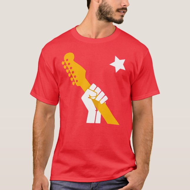Gitarren-Theorie-Revolution rote T #0003 T-Shirt (Vorderseite)