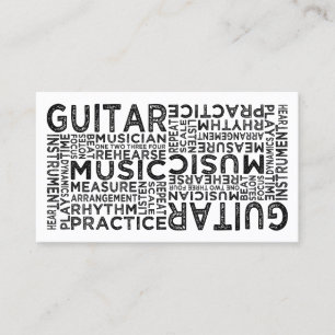 Gitarren-Typografie Visitenkarte