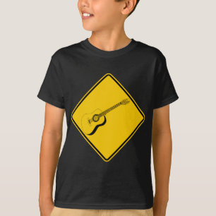 Gitarren-Überfahrt-Landstraßen-Zeichen T-Shirt
