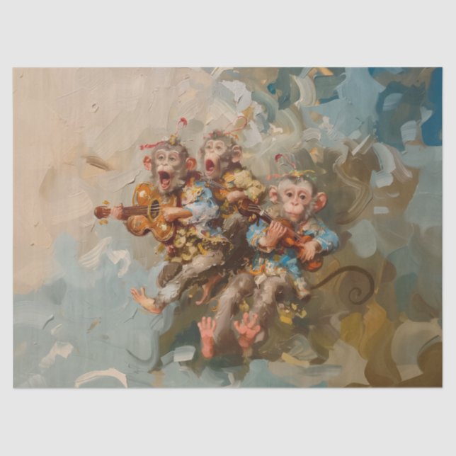 Gitarren - Zierpapier für Ölgemälde Seidenpapier (Vorderseite)