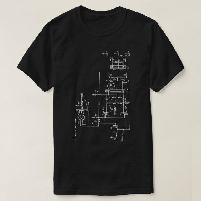 Gitarrenamp Schematic Classic T - Shirt (Design vorne)