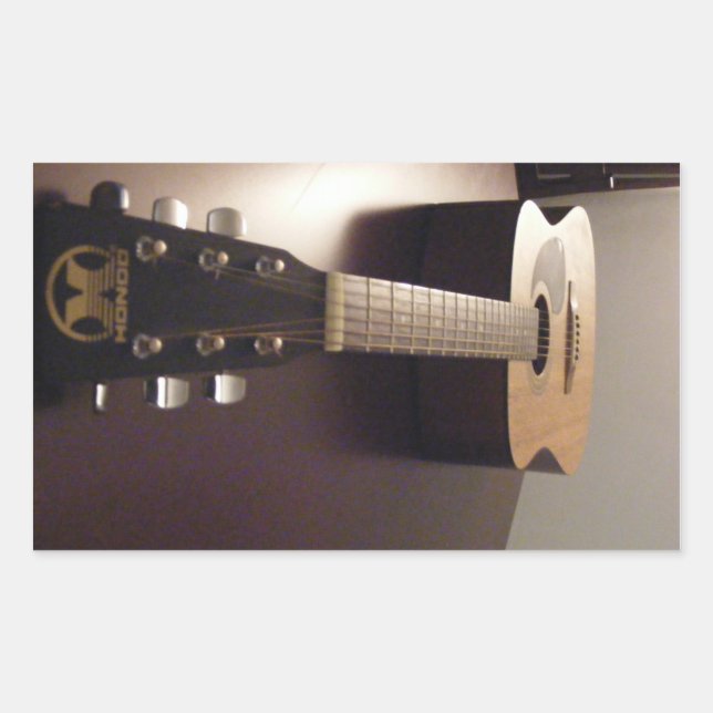 Gitarrenaufkleber Rechteckiger Aufkleber (Vorderseite)