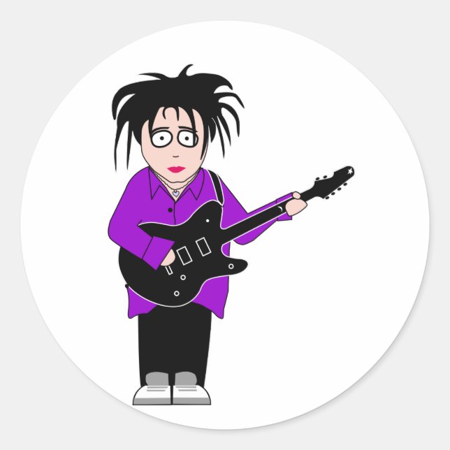 Gitarrenaufkleber Runder Aufkleber (Vorderseite)