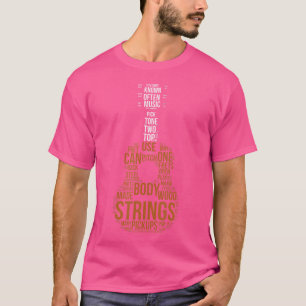 Gitarrenausdrücke Word Cloud Acoustic Gitarre Gesc T-Shirt