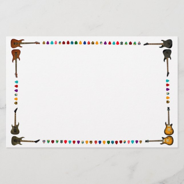 Gitarrenausrüstung Briefpapier (Vorderseite)