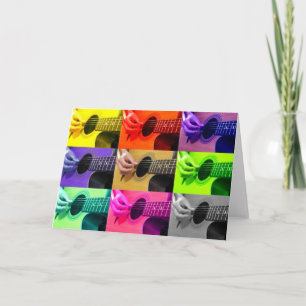 GitarrenCollage of Color - Leere Grußkarte Karte
