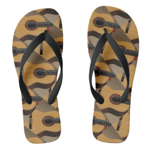 Gitarrendesign breite Streifen, Frauen 5/6 - Männe Flip Flops