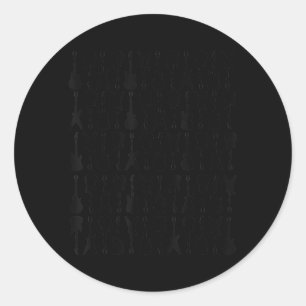 Gitarrendesign für Gitarre  Runder Aufkleber