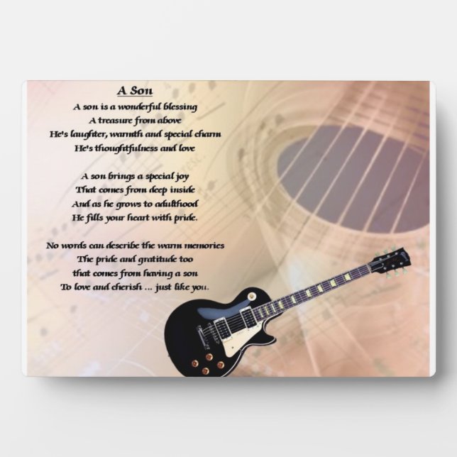 Gitarrendesign - Son poem Plaque Fotoplatte (Vorderseite)