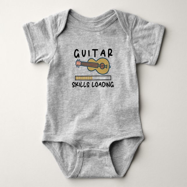 Gitarrenfähigkeiten Loading Musician Baby Funny Gi Baby Strampler (Vorderseite)