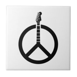 Gitarrenfriedenszeichen Fliese