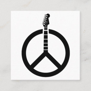 Gitarrenfriedenszeichen Quadratische Visitenkarte